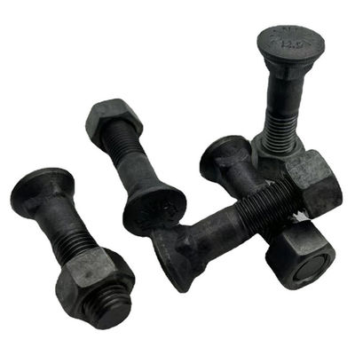 OEM ODM 12.9 پیچ و مهره مسیر بولدوزر قطعات مسیر بیل مکانیکی رنگ مشکی